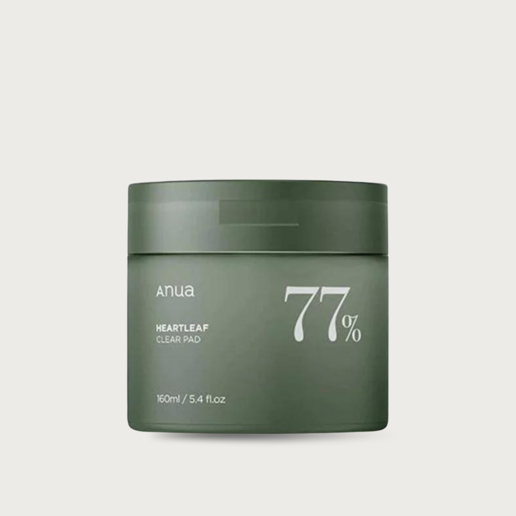 Anua Heartleaf 77 Clear Pad dual-sided – embossed side exfoliate cleanse smooth side calm tone 7cm oversized fragrance-free vegan