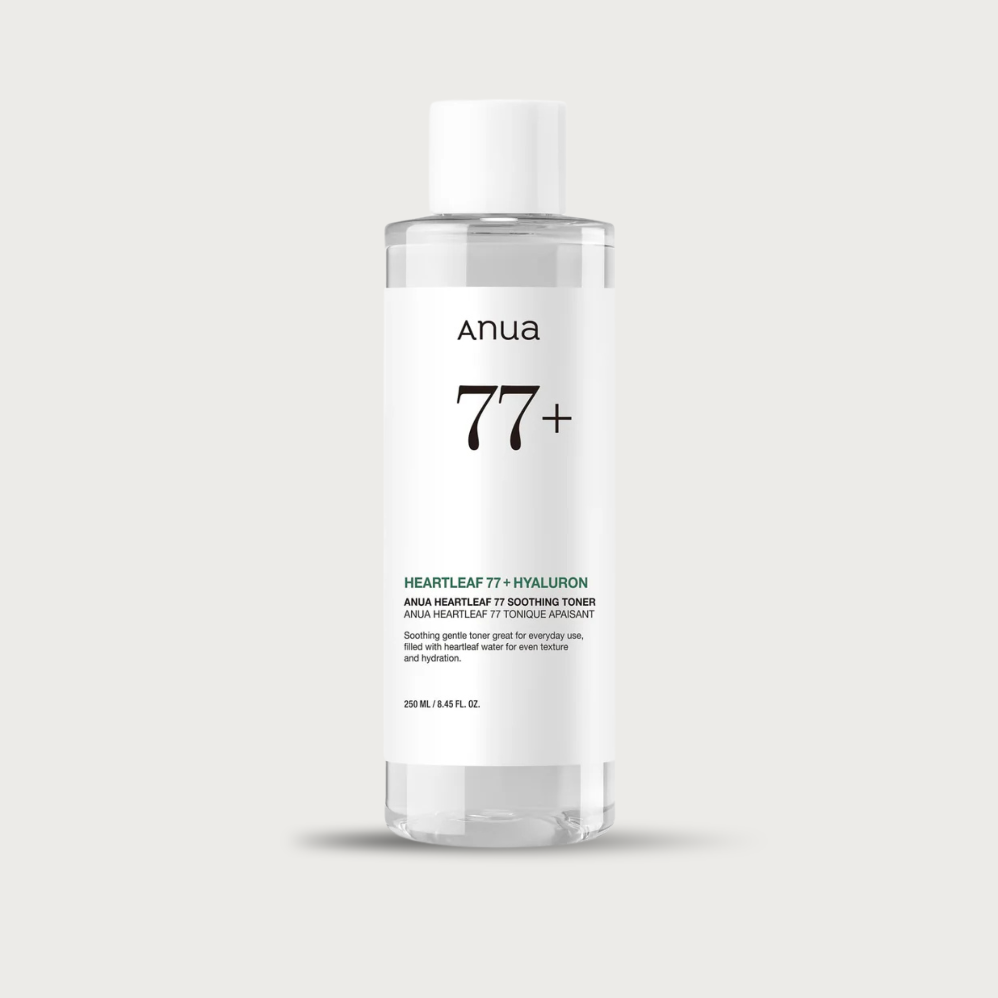 Anua Heartleaf 77% Soothing Toner 250ml – Korean heartleaf toner 77% Houttuynia Cordata 7-type HA Centella fragrance-free vegan 248 reviews 4.9 stars $21