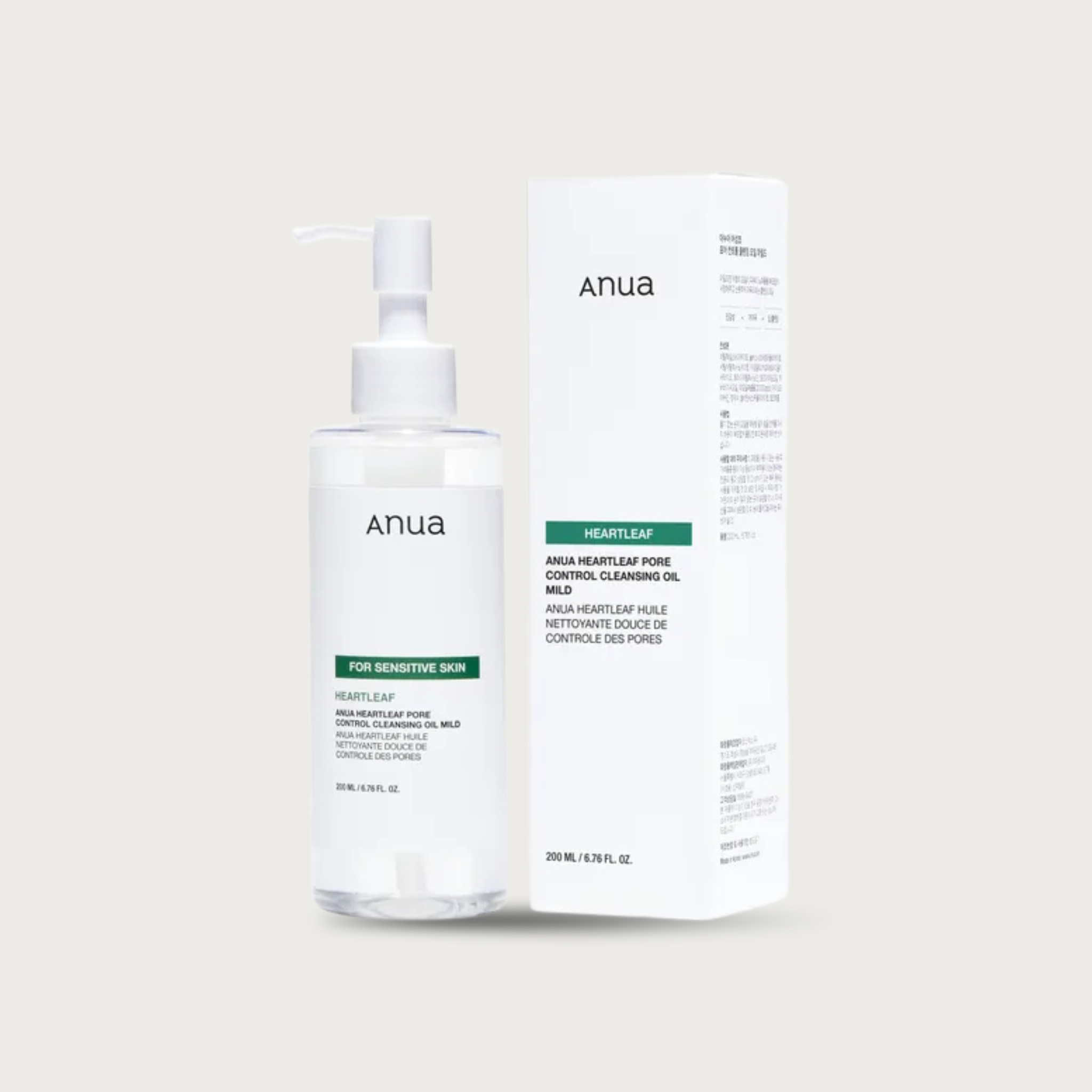 Anua Heartleaf Pore Control Cleansing Oil Mild 200ml – Korean oil cleanser for acne-prone sensitive skin