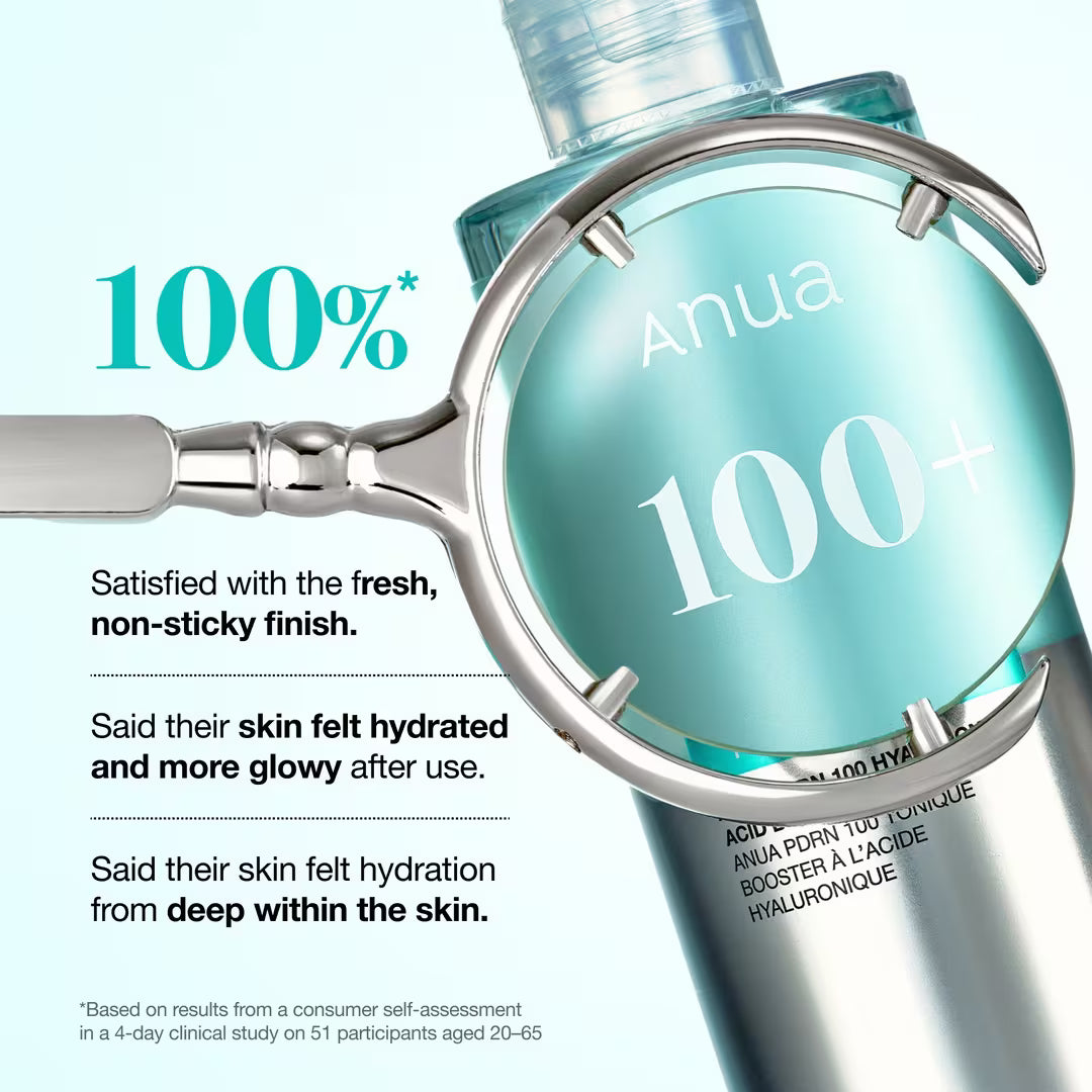 Anua PDRN 100 Toner HA Collagen Crosspolymer – patented hybrid HA hydrolyzed collagen one molecule plump firm simultaneously unique formula