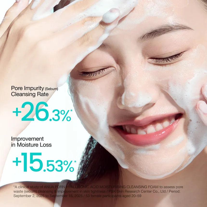 Anua PDRN Hyaluronic Acid Moisturizing Cleansing Foam