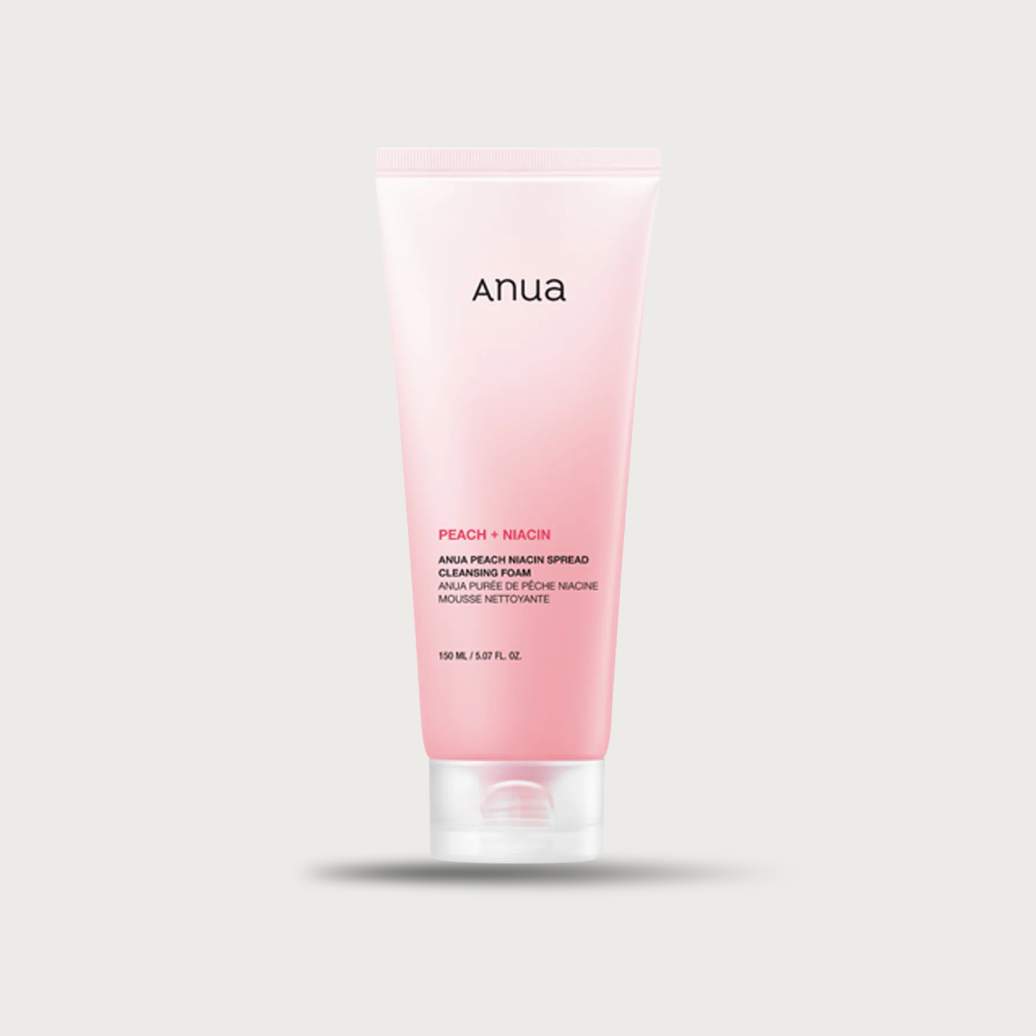 Anua Peach Niacin Spread Cleansing Foam 150ml – Korean peach brightening cleansing foam 15.7% peach water niacinamide LHA Ceramide NP oily acne-prone $17