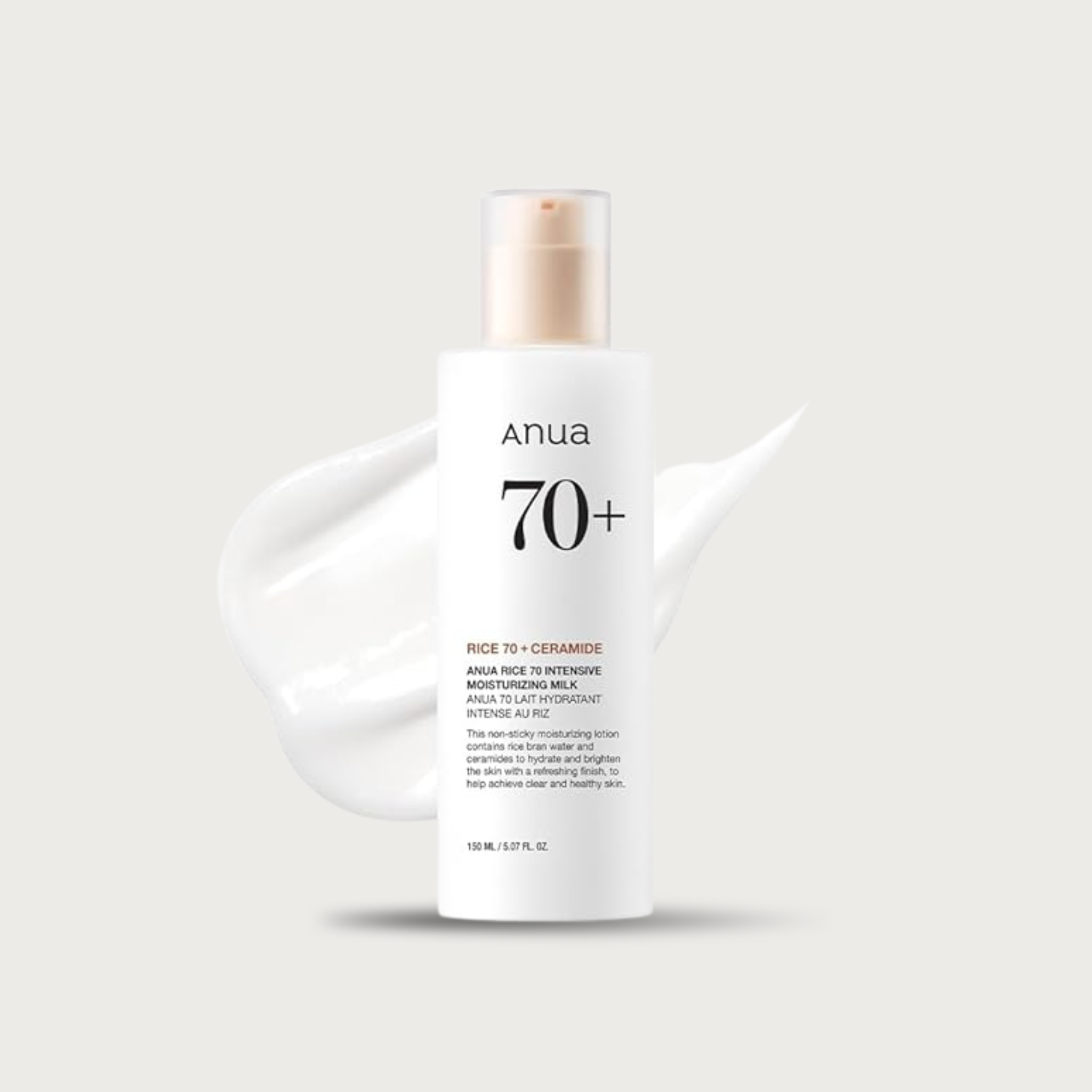 Anua Rice 70 Intensive Moisturizing Milk 150ml – Korean rice water lotion for glass skin glow