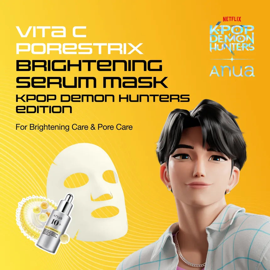 Anua Vita C Porestrix serum sheet mask KPop Demon Hunters limited edition packaging