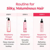 A'PIEU Raspberry Vinegar Mist key ingredients – vinegar 10,000ppm raspberry 20,000ppm phytokeratin hibiscus pomegranate rosemary lavender