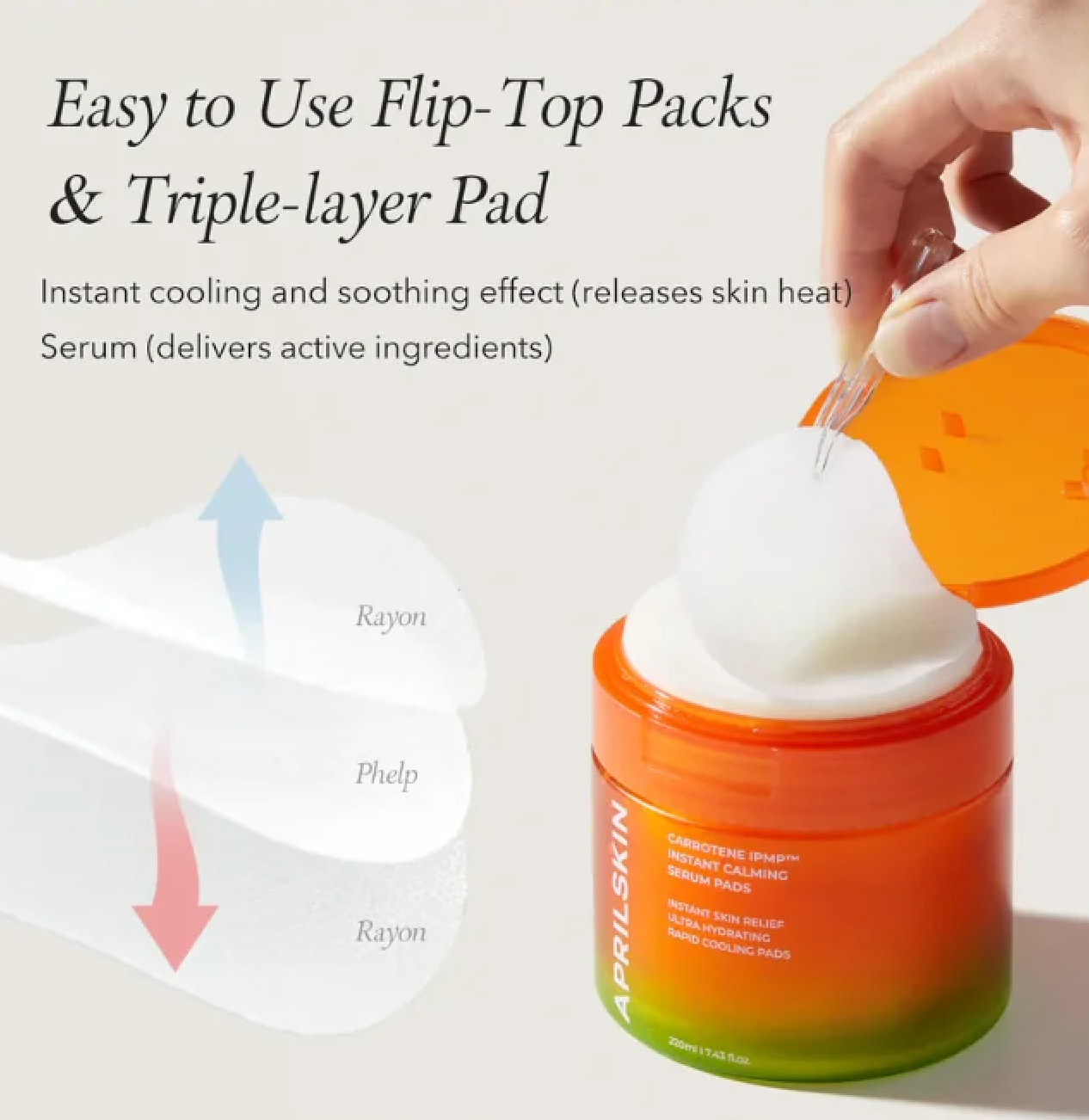 April Skin Carrotene IPMP™ Instant Calming Serum Pads