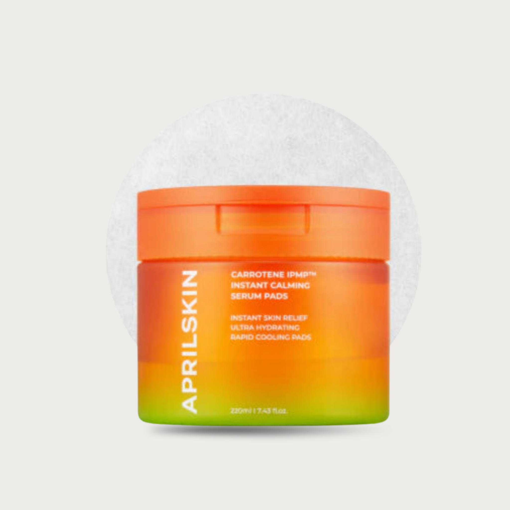 April Skin Carrotene IPMP Instant Calming Serum Pads 80ct – Korean carrot Centella cooling pads Niacinamide vegan $20