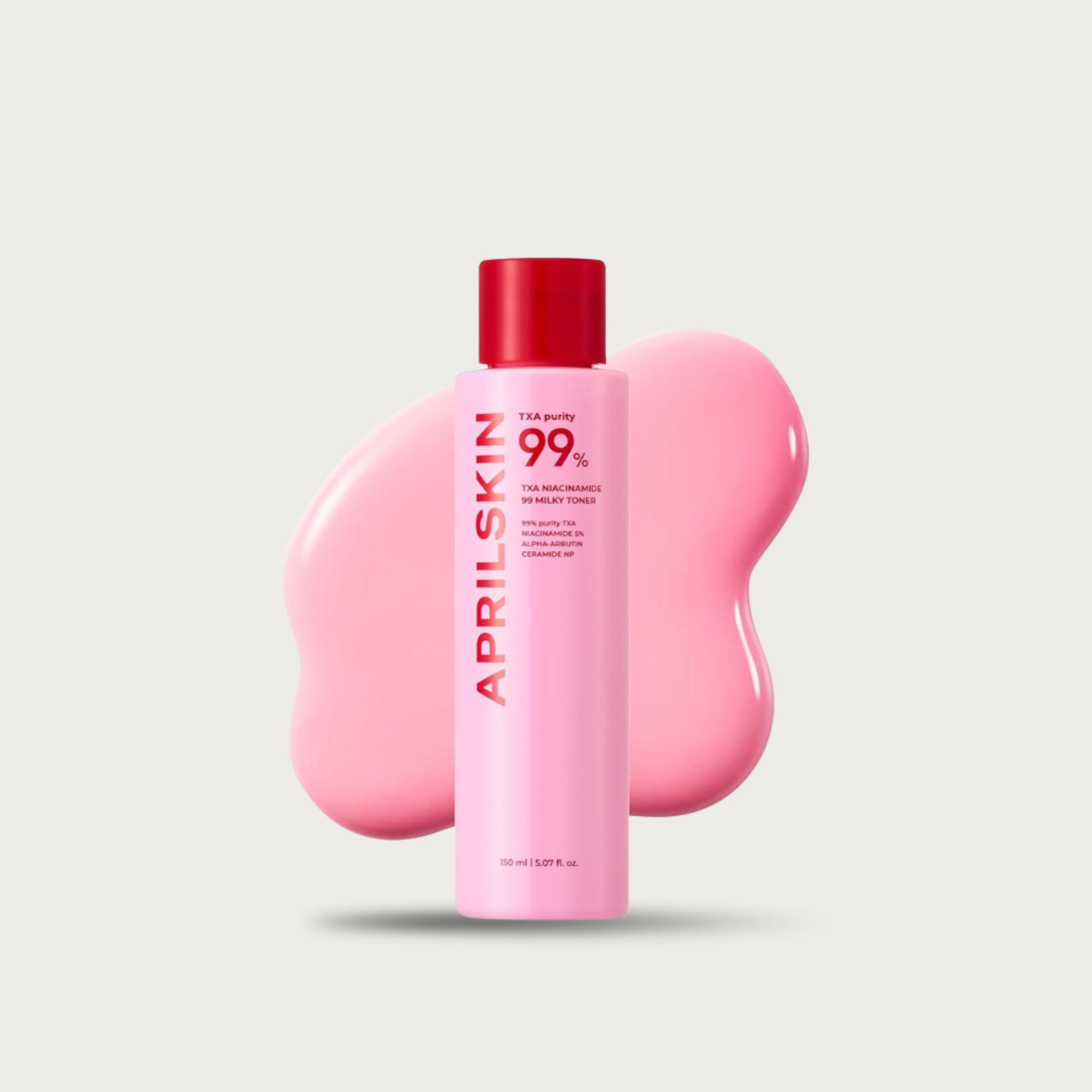 April Skin TXA Niacinamide 99 Milky Toner 150ml – Korean pink brightening toner TXA 3% Niacinamide 5% 7 HA $23