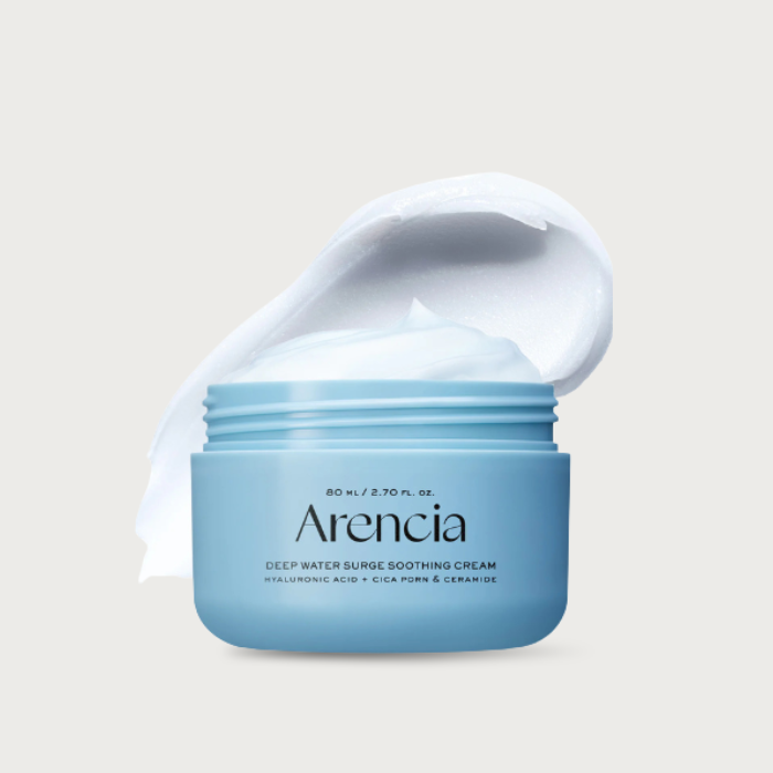 Arencia Deep Water Surge Soothing Cream 80ml – PDRN 5 peptides triple HA malachite ceramide fragrance-free