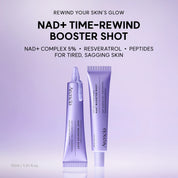Arencia NAD+ Booster Shot texture – lightweight nourishing cream-serum absorbs AM PM tired dull skin firming revitalizing