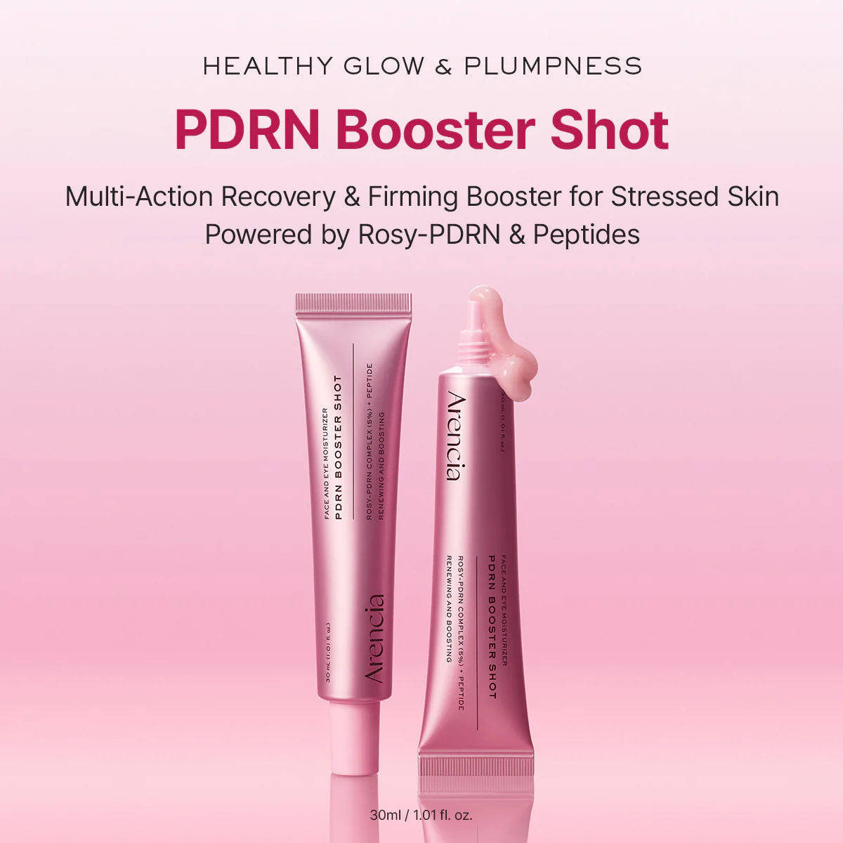 Arencia PDRN Booster Shot Rosy-PDRN – plant-based Gardenia Viola Tricolor Malt PDRN cell recovery barrier repair redness calm