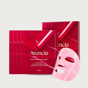 Arencia Red Collagen Jello Mask – Korean collagen sheet mask for firming bouncy skin glow 4 pack