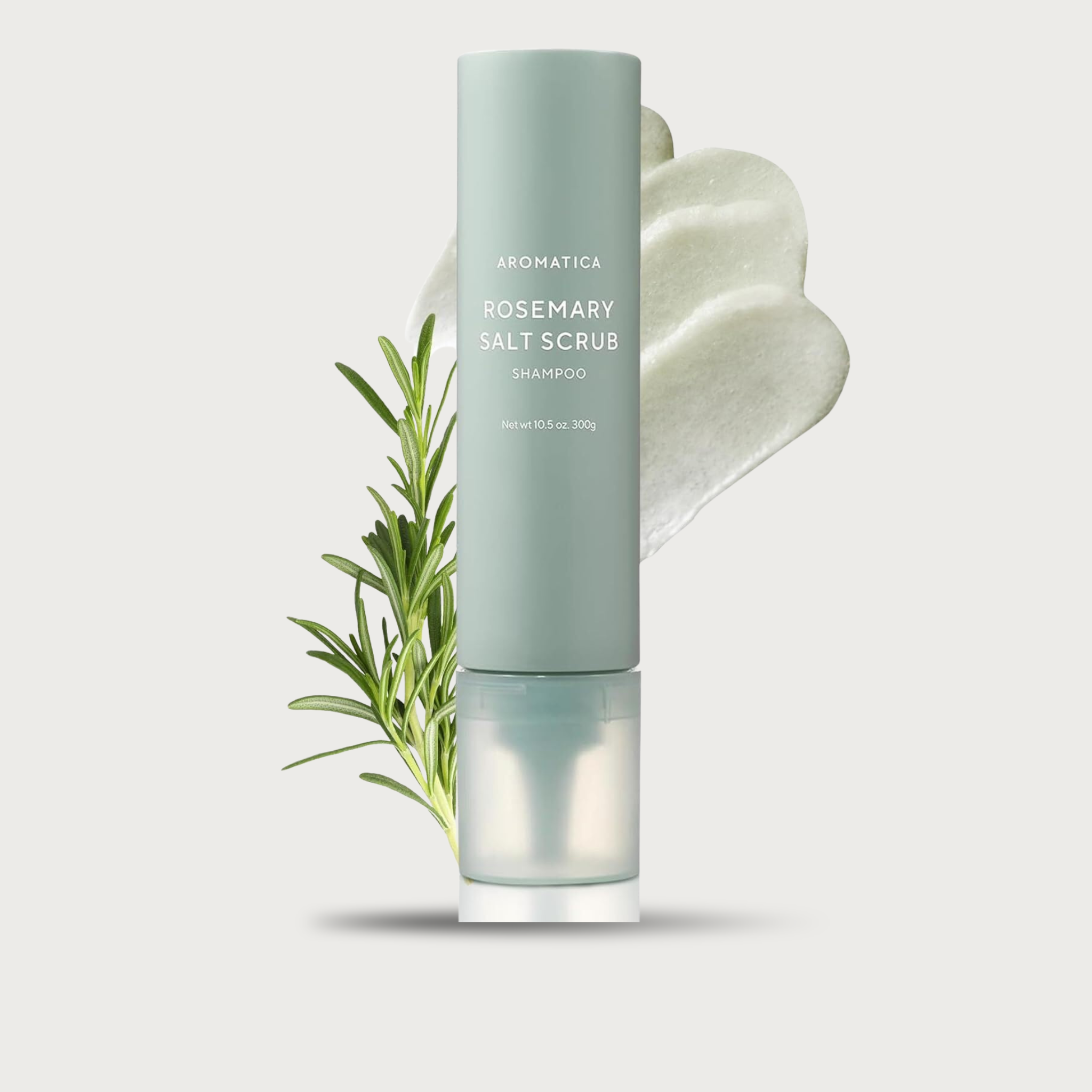 Aromatica Rosemary Salt Scrub Shampoo 300g – Korean scalp scrub 41% Andes sea salt 11.3% Rosemary BHA probiotic vegan $30