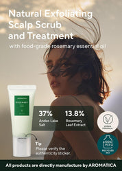 Aromatica Rosemary Scalp Scrub 165g $19 – Korean scalp care sulfate-free silicone-free 2-3x weekly K-beauty Olive Kollection haircare