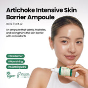 Axis-Y Artichoke Skin Barrier Ampoule bottle and dropper