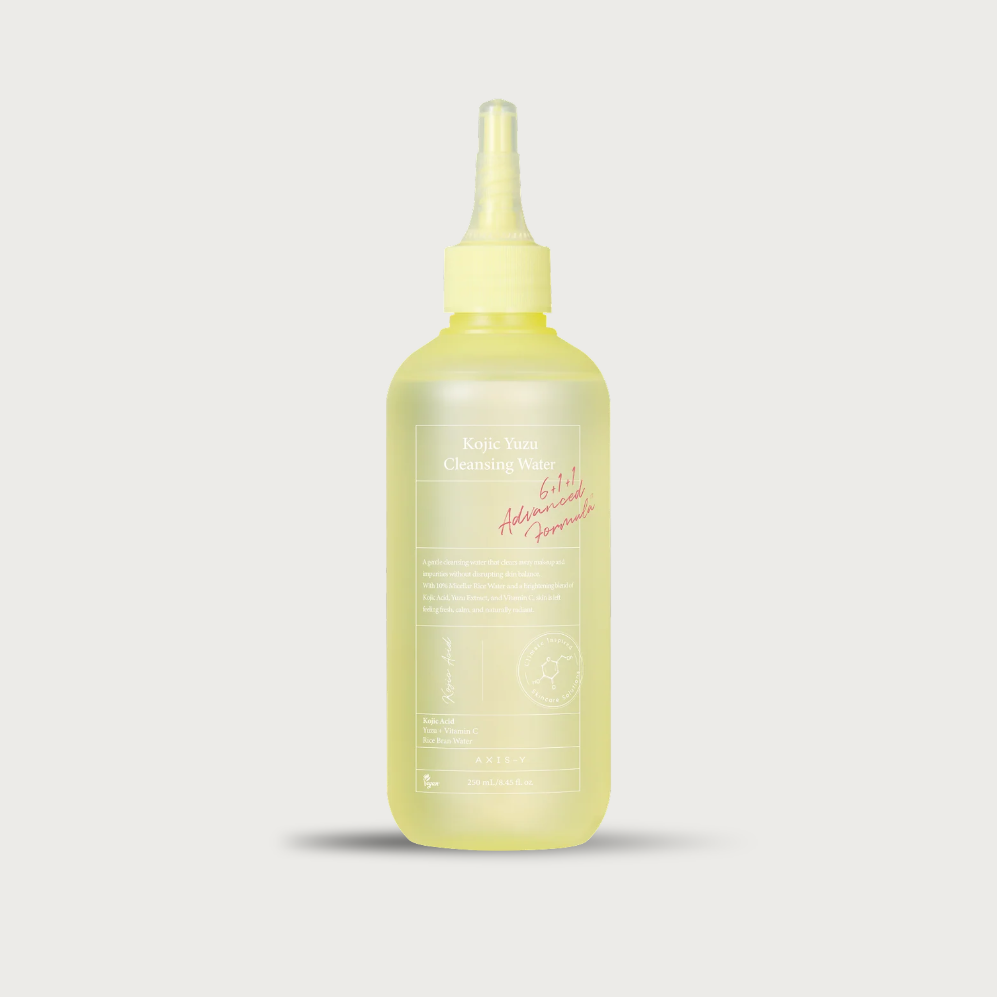 Axis-Y Kojic Yuzu Cleansing Water 250ml – Korean brightening micellar water Kojic Acid 500ppm Vitamin C TXA vegan $24