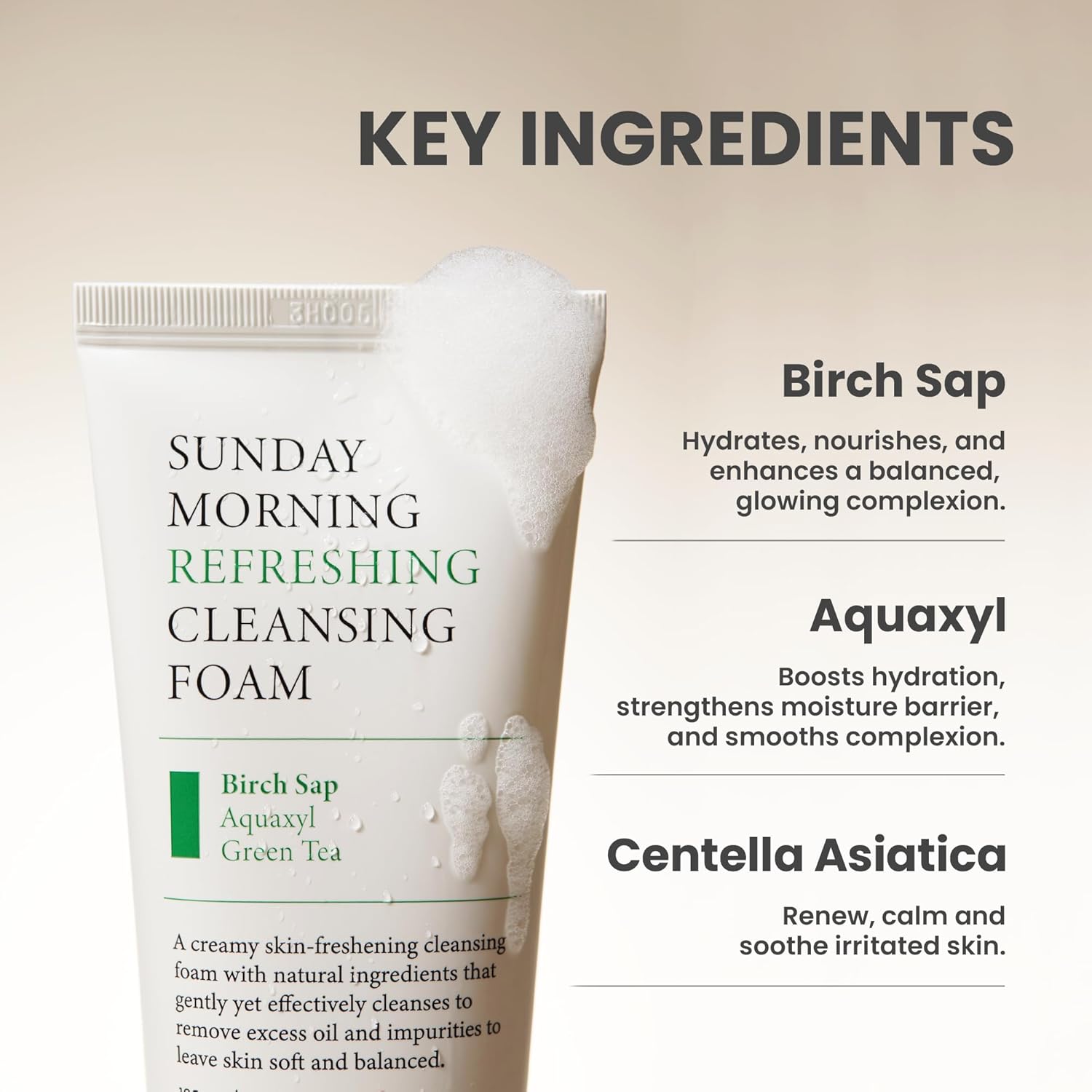 Axis-Y Sunday Morning Refreshing Cleansing Foam 120ml – $12.50 fragrance-free repeat purchase morning cleanser K-beauty