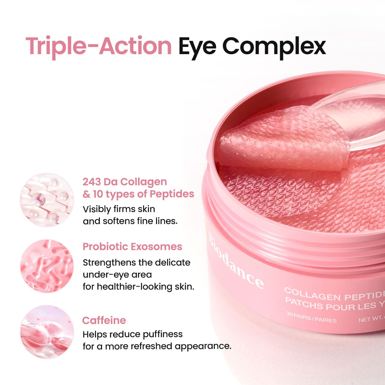 Biodance Collagen Eye Patch how to use – clean dry skin 20-30 minutes remove pat remaining essence 2-3x weekly all skin types fragrance-free