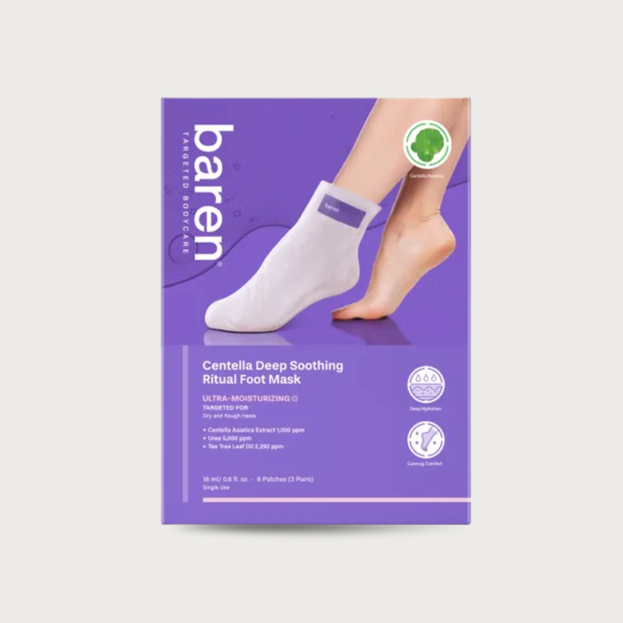 Baren Centella Deep Soothing Ritual Foot Mask 1 pair Korean foot mask
