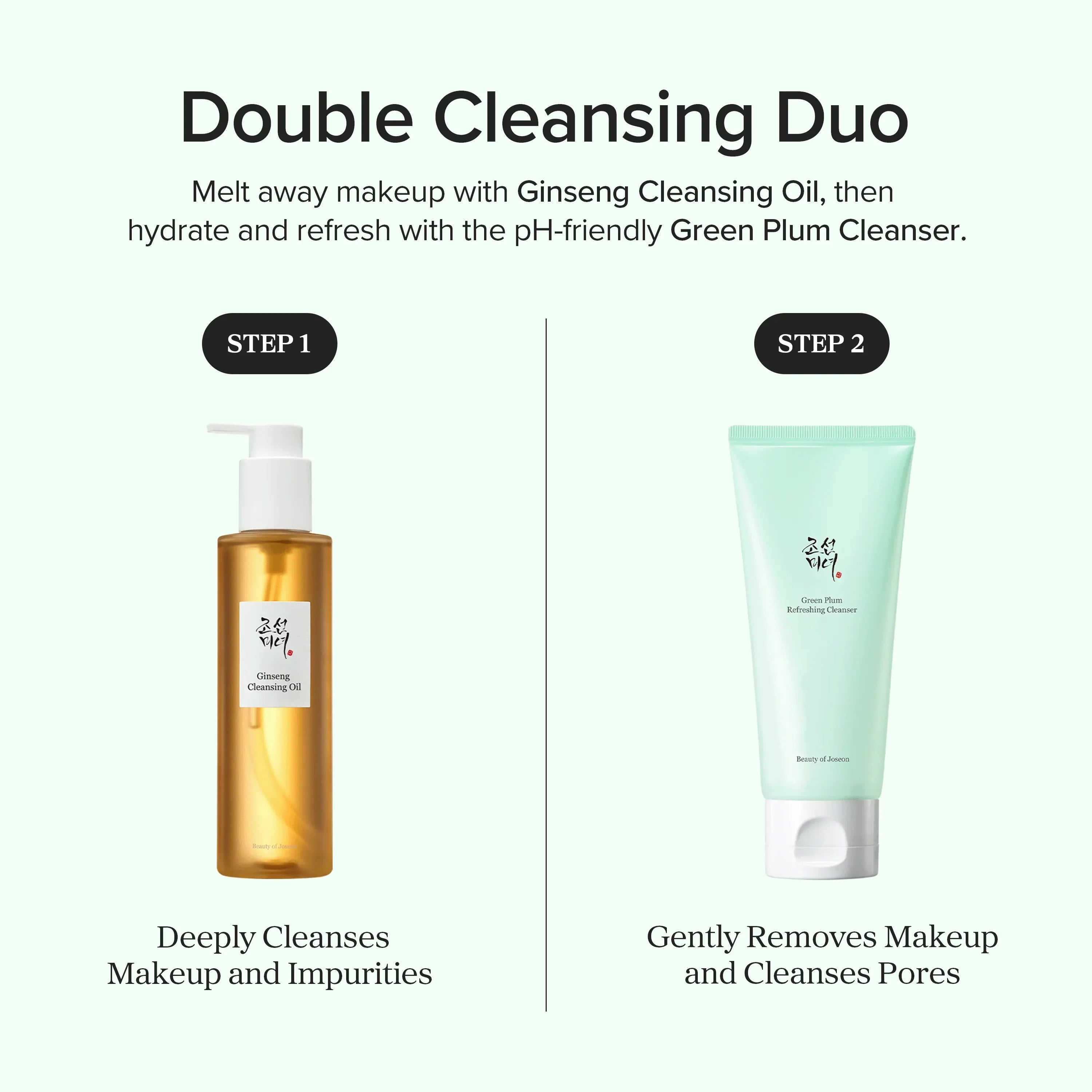 Beauty of Joseon Green Plum Cleanser 8 botanicals – Green Tea Heartleaf Lotus Rice Blueberry Pomegranate Butterfly Pea Flower Mangosteen calm