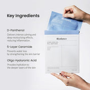 Biodance Cera-nol Mask on face – solid hydrogel turns transparent as it absorbs 3-4 hours overnight Korean barrier