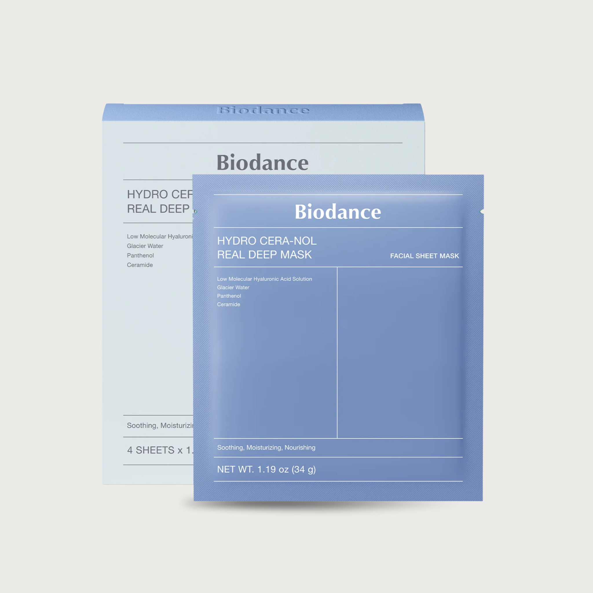 Biodance Hydro Cera-nol Real Deep Mask – Korean barrier hydrogel mask 5 ceramides 7 HA glacial water transparent $5