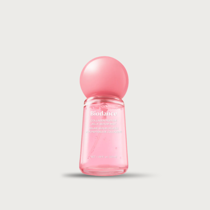 Biodance Collagen Peptides Jelly Serum Mist 50ml – Korean sprayable hydrogel 77% 243Da collagen 10 peptides Niacinamide fragrance-free $19