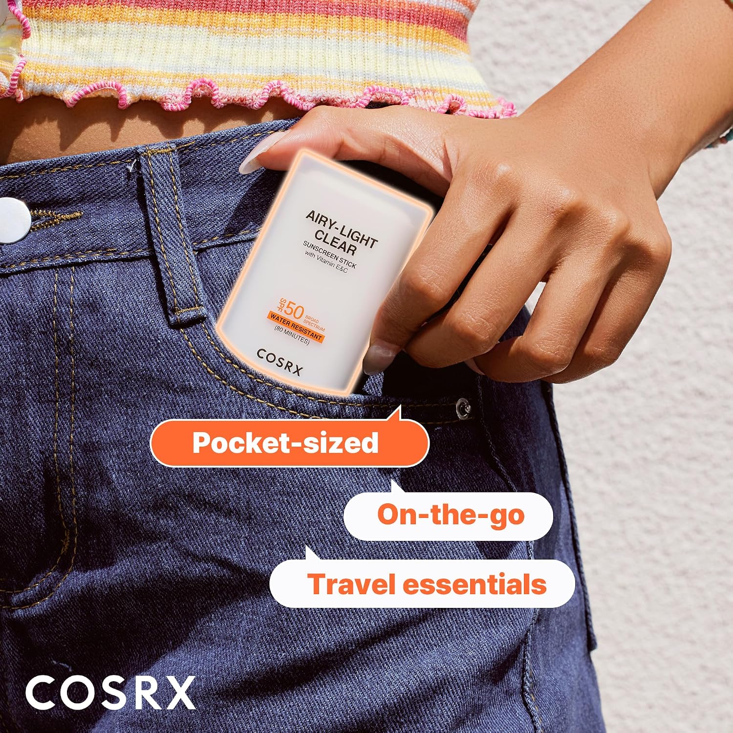 COSRX Sunscreen Stick 3-O-Ethyl Ascorbic Acid – stable Vitamin C brighten dark spots antioxidant UV free radical defense rare sunscreen active