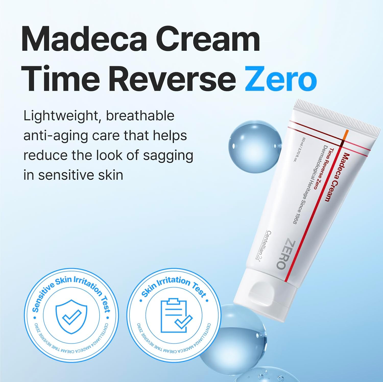 Centellian24 Madeca Cream Time Reverse Zero texture – lightweight breathable instant cooling non-greasy PM Korean anti-aging cream