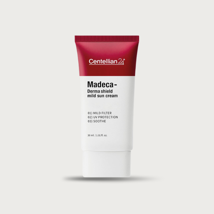 Centellian24 Madeca Derma Shield Mild Sun Cream 30ml – Korean mineral sunscreen Titanium Dioxide TECA Centella Niacinamide sensitive skin $22