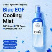 Dear Klairs Blue EGF Mist Alpha-Bisabolol Allantoin – chamomile calm soothe irritation cell renewal Xylitol Erythritol Trehalose moisture film