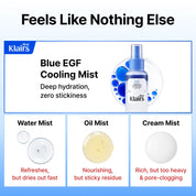 Dear Klairs Blue EGF Mist how to use – shake well spray 3-4 pumps 10-20cm let absorb naturally face neck chest arms over makeup day night