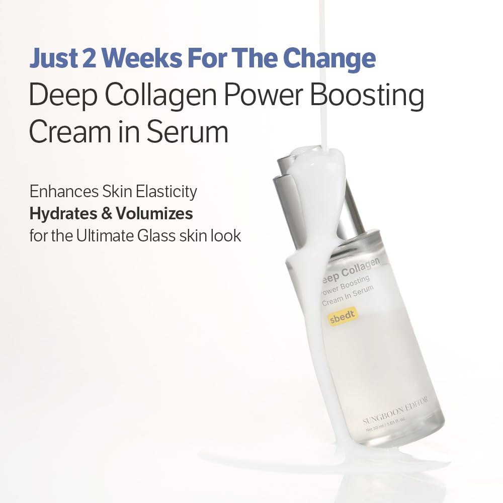 
Sungboon Editor Deep Collagen Serum – 586,900ppm hydrolyzed collagen first ingredient no water base 58% formula ultra-low molecular 300Da