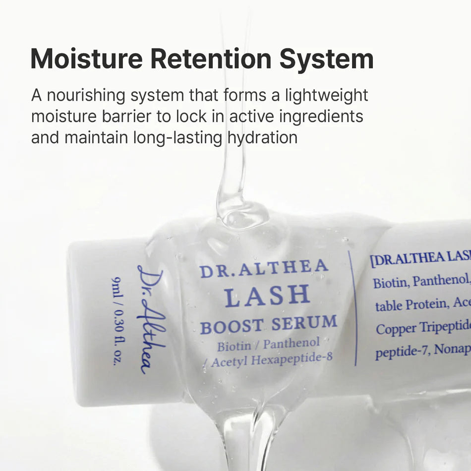Dr. Althea Lash Boost Serum no prostaglandins – safer than prescription lash serums no eye color change no eyelid darkening vegan K-beauty
