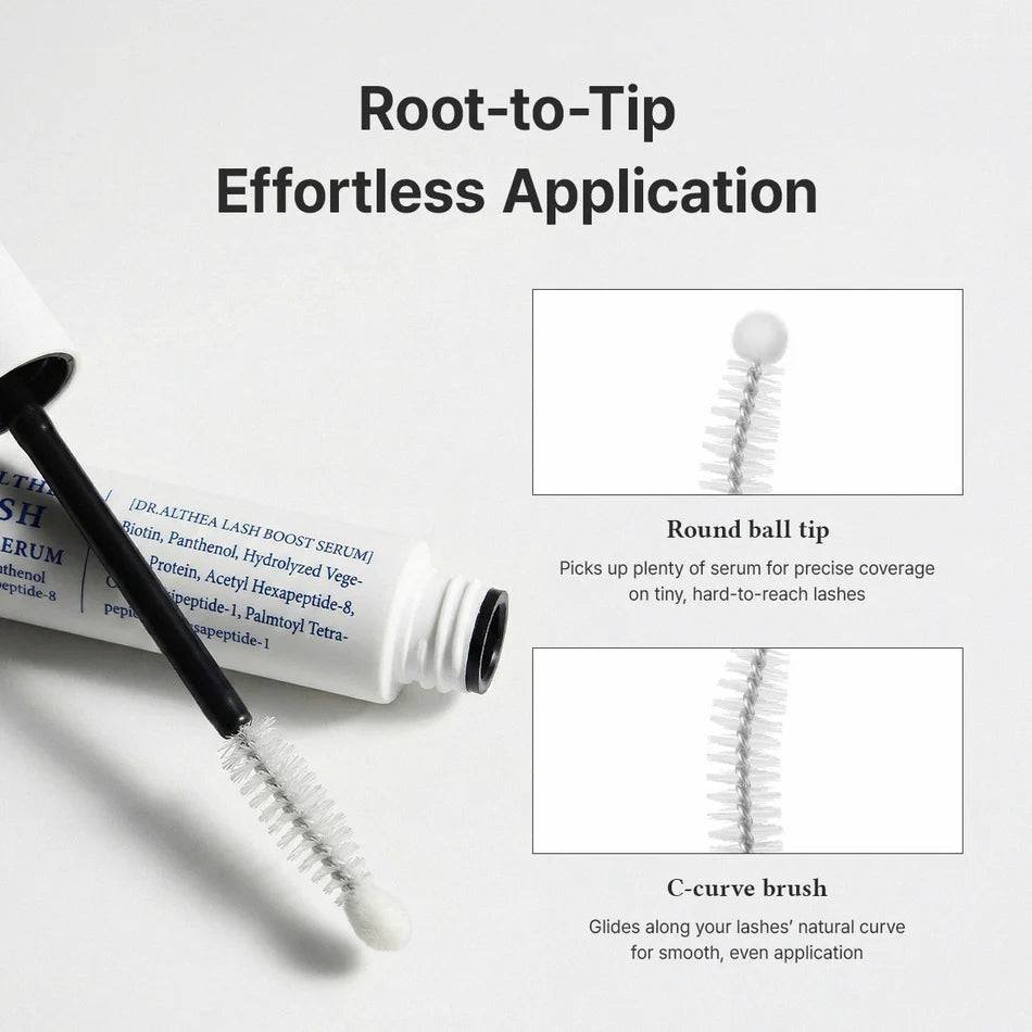 
Dr. Althea Lash Boost Serum no prostaglandins – safer than prescription lash serums no eye color change no eyelid darkening vegan K-beauty