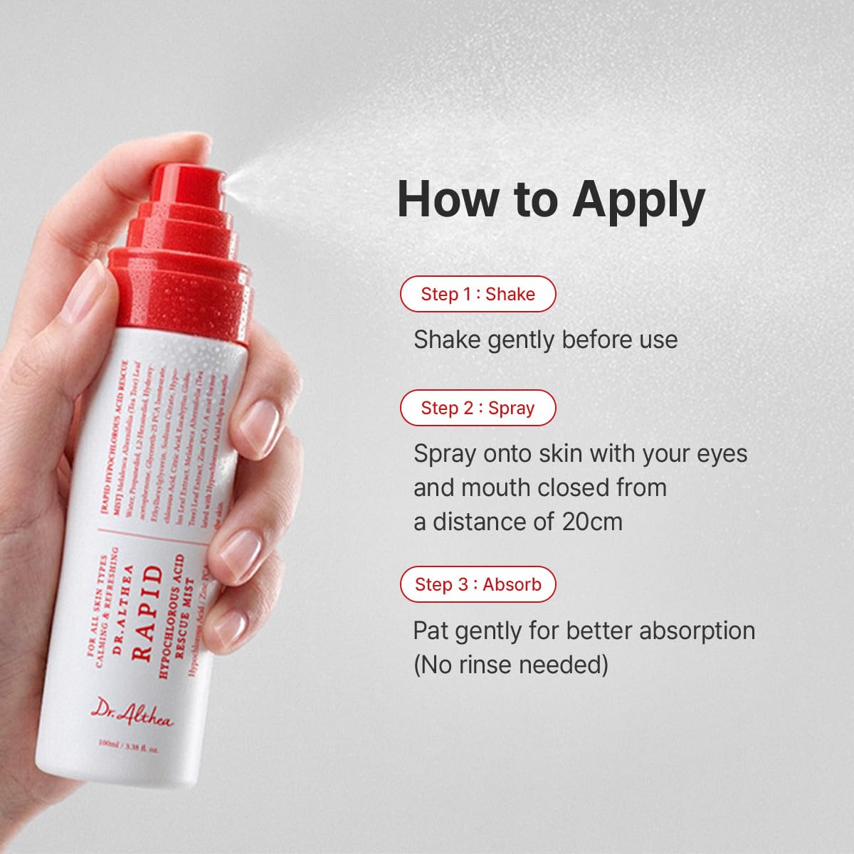Dr. Althea Rapid Hypochlorous Acid Rescue Mist 100 ml