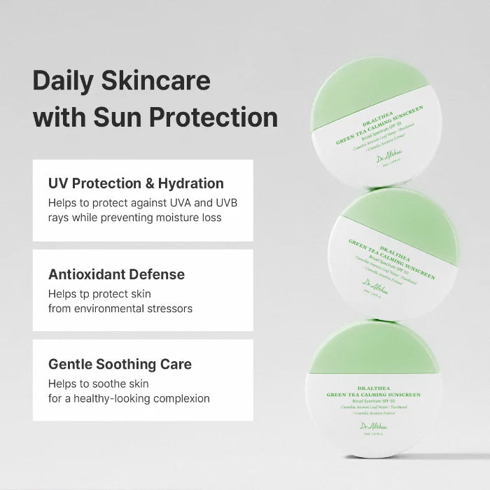 Dr. Althea Green Tea Sunscreen heartleaf PDRN barrier support