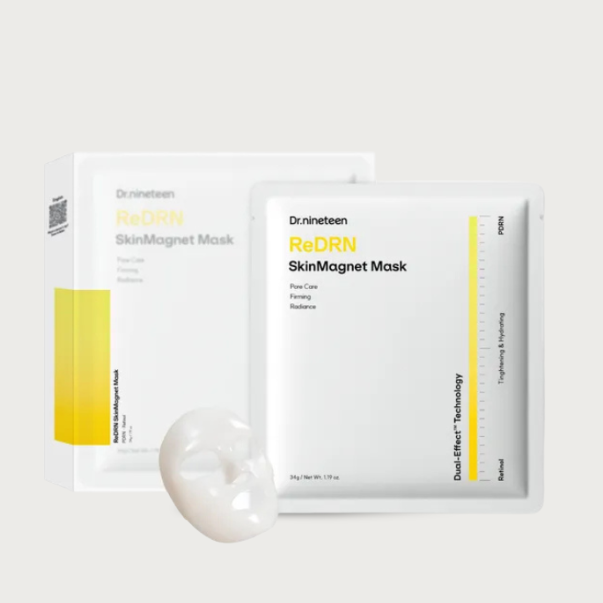 Dr. Nineteen ReDRN SkinMagnet Mask – Korean hydrogel PDRN Retinol 12 peptides Witch Hazel Niacinamide $4.50