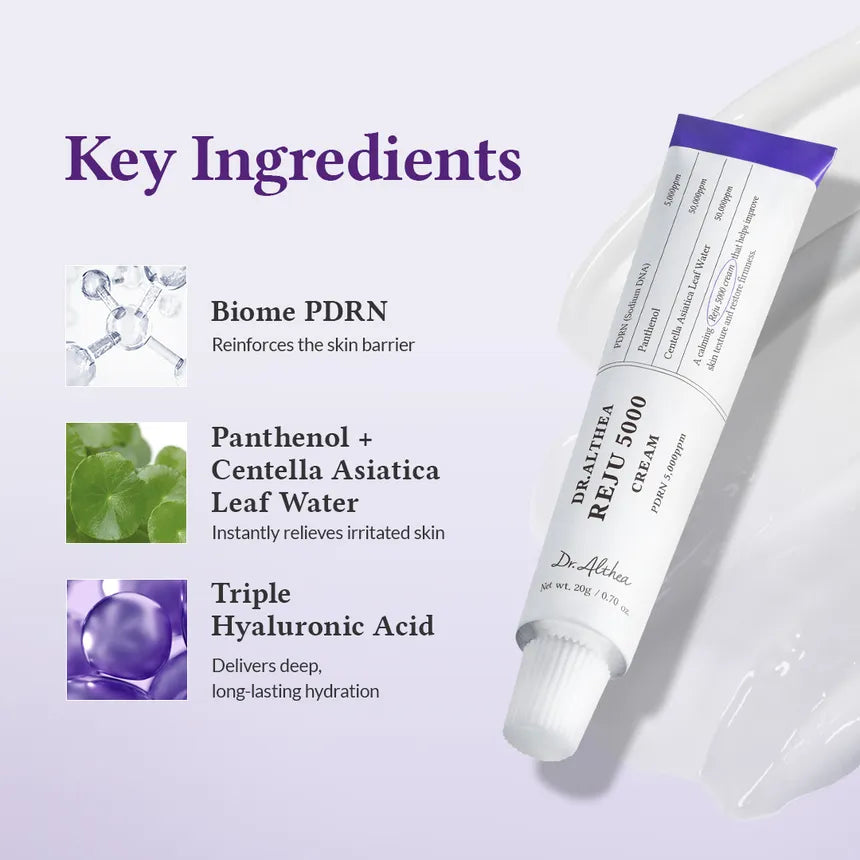 Dr. Althea PDRN Reju 5000 Cream 5% panthenol and centella leaf water