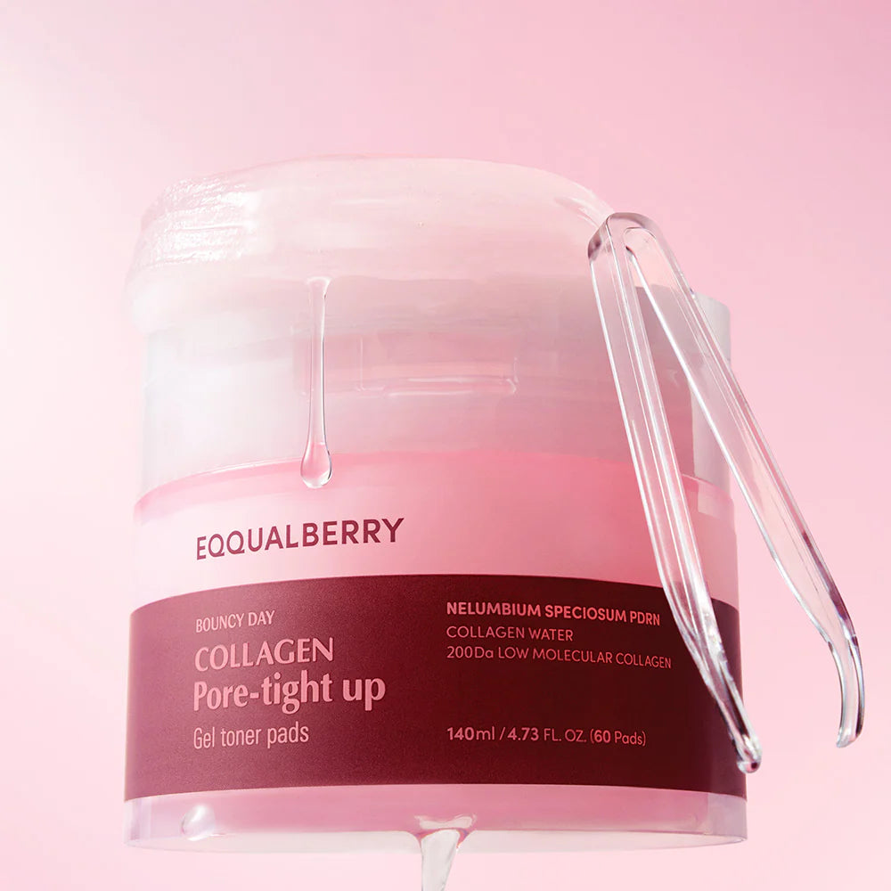 Eqqualberry Collagen Pore-Tight Up Gel Toner Pads - Olive Kollection