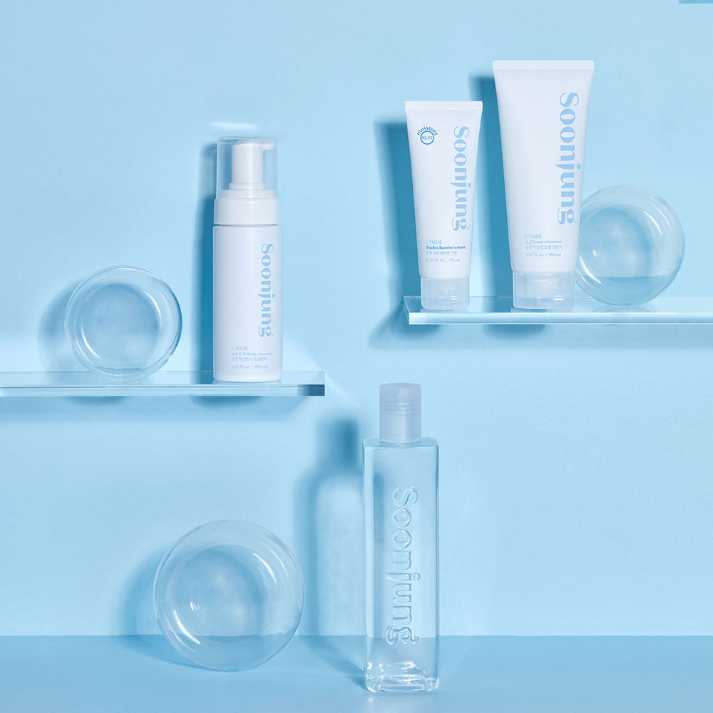 Etude SoonJung Hydro Barrier Cream texture – translucent gel-cream lightweight no tacky residue no clogged pores sensitive