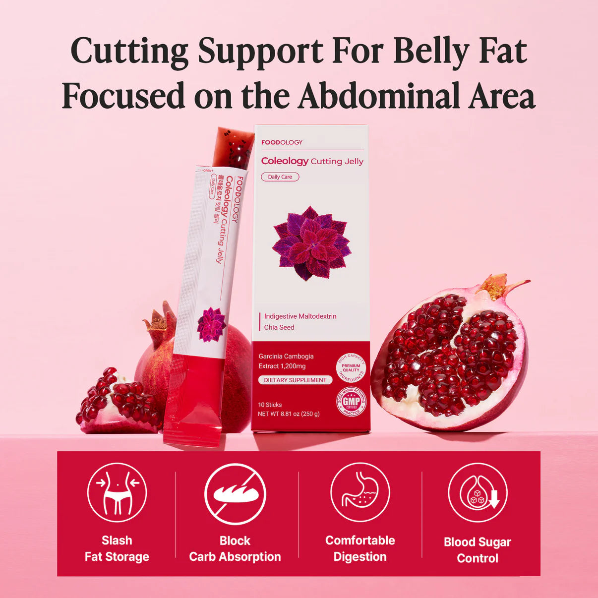 Foodology Cutting Jelly single stick pomegranate chewy jelly supplement