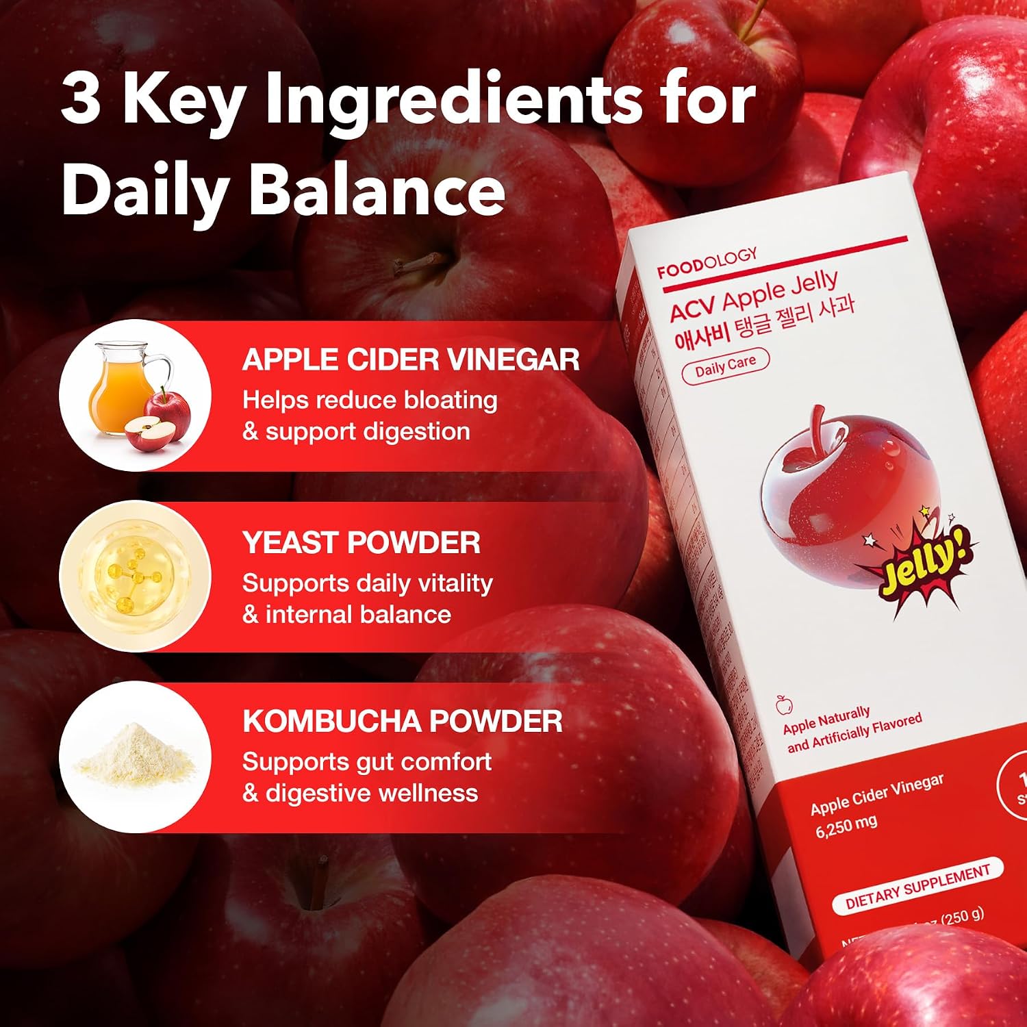 Foodology Apple Cider Vinegar Stick Jelly (Apple)