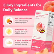 Foodology ACV Jelly Peach zero sugar – Allulose Erythritol Stevia low calorie gluten-free clean formula Korean