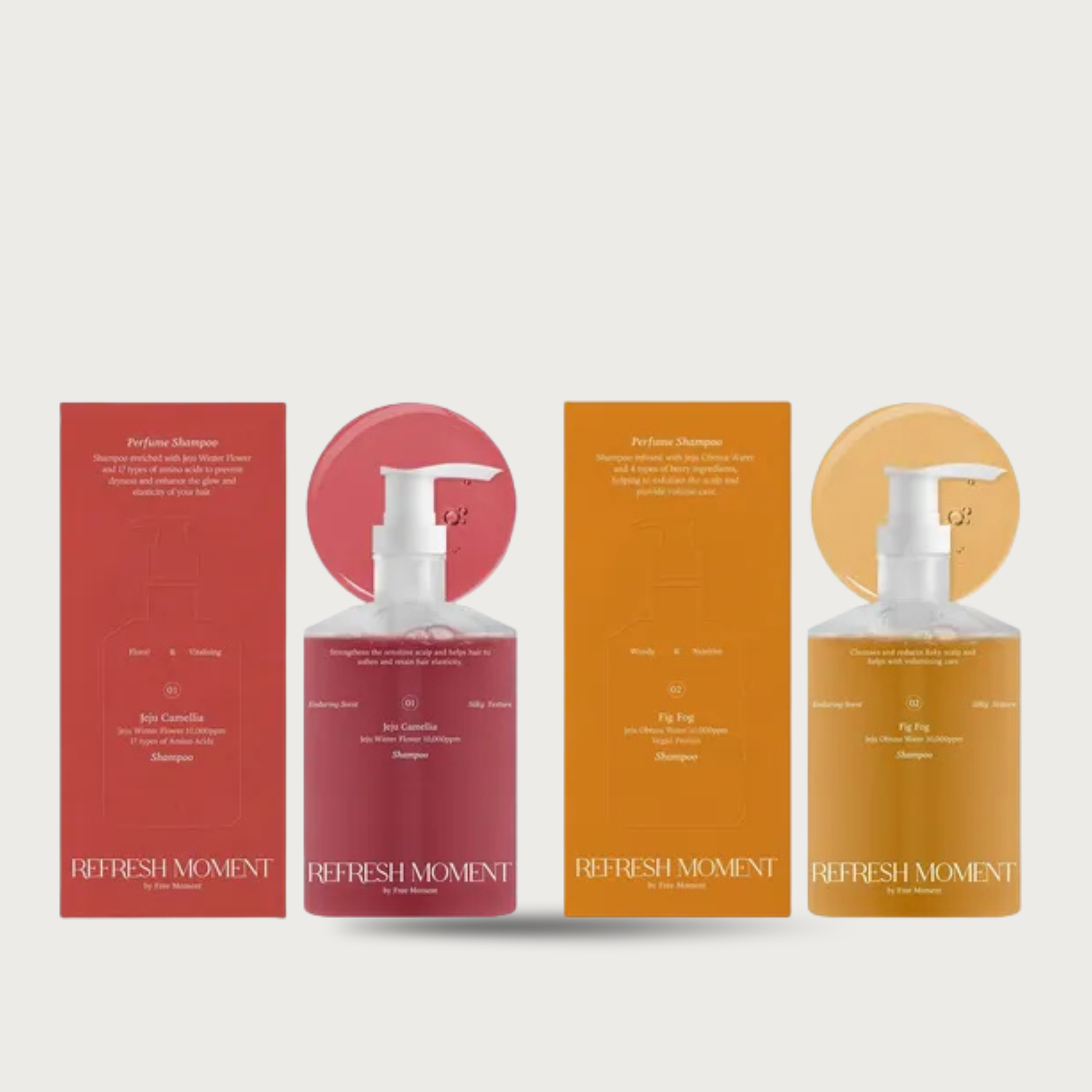 Free Moment Refresh Moment Perfume Shampoo 500ml – Korean perfume shampoo long-lasting scent Jeju Camellia Fig Fog vegan $15