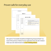 Genabelle Glutathione Brightening Mask 5pcs box – K-beauty brightening sheet mask dark spots hyperpigmentation sensitive skin