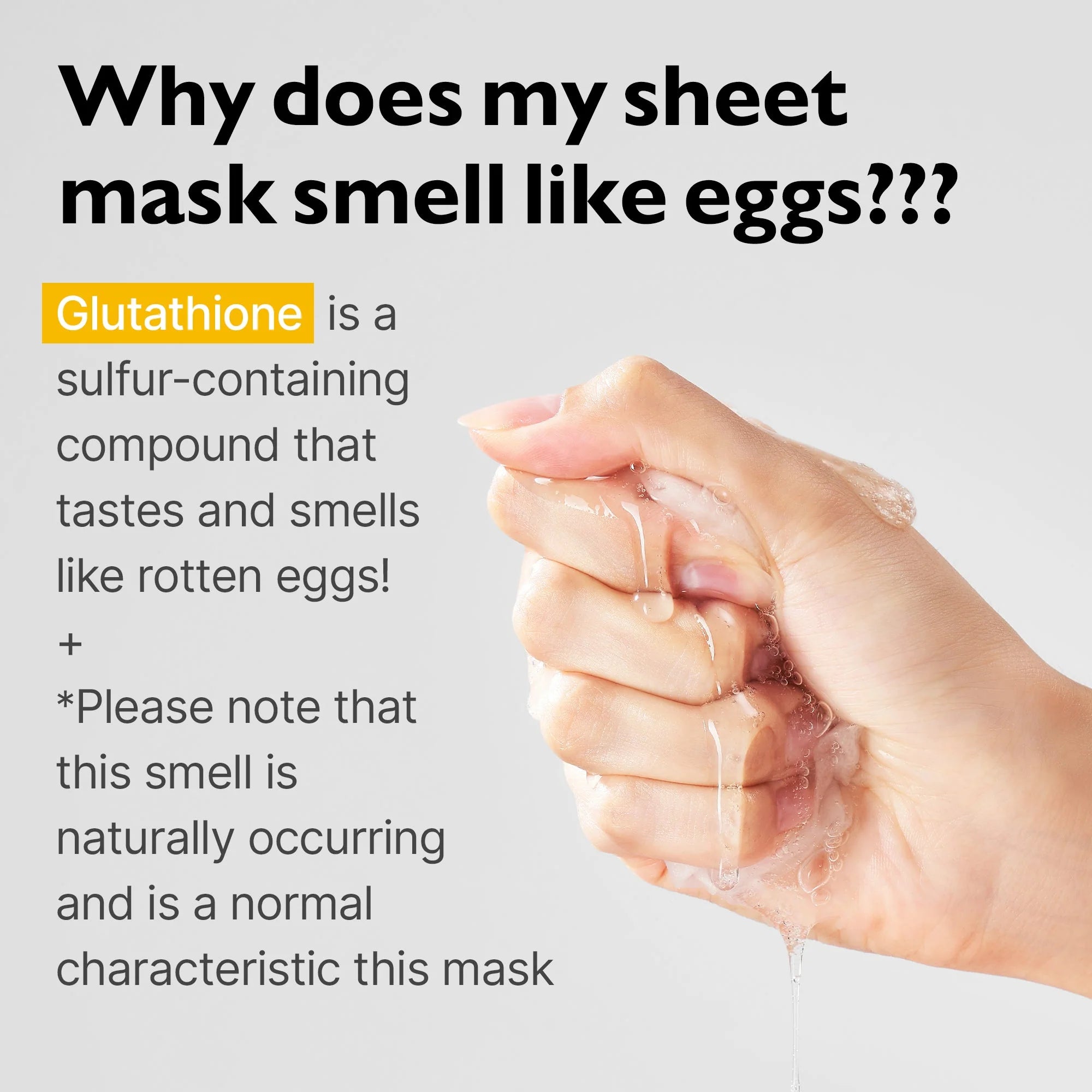 why does glutathione smell like rotten eggs Genabelle Glutathione Brightening Ampoule Mask – 5,000ppm Tranexamic Acid Niacinamide 5pcs – Olive Kollection