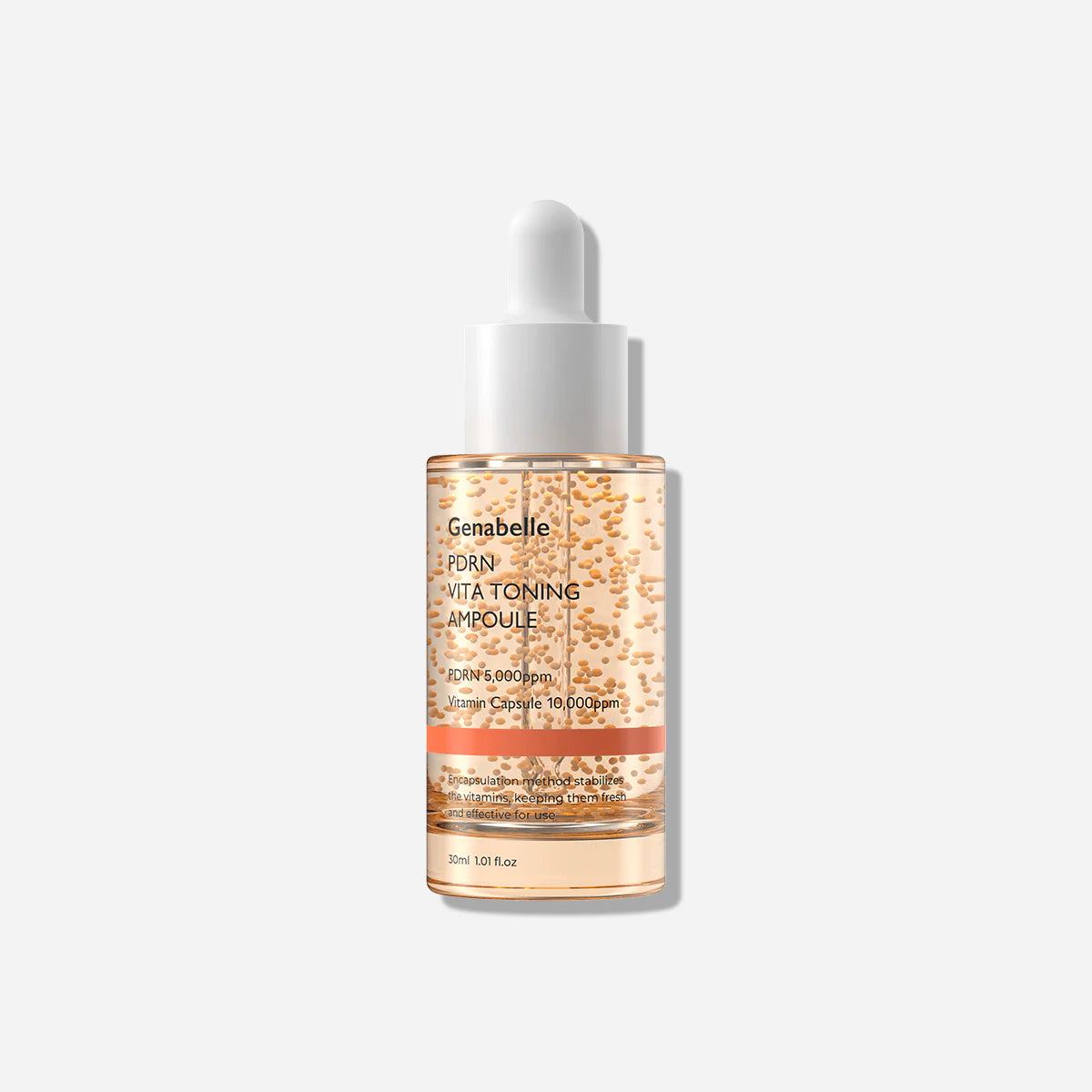 Genabelle PDRN Vita Toning Ampoule 30ml – 5000ppm salmon DNA HTD-GENACOMPLEX encapsulated Vitamin B C E has fragrance