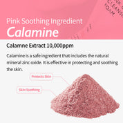Genabelle Pink Cloud Foam calamine – 10000ppm zinc mineral soothe breakouts absorb oil improve texture brighten acne marks