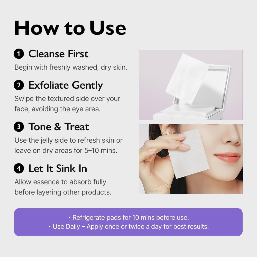Genabelle Melacare Jelly Touch Dual Pad 60pcs – how to use gauze wipe jelly mask fragrance-free no parabens K-beauty brightening